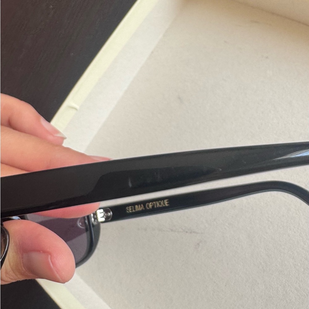 Selima Optique Carolyn Bessette Kennedy black Oval 90s Carolyn Sunglasses - Picture 11 of 13